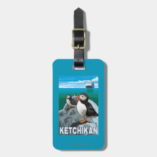 Puffins & kryssningfrakt - Ketchikan, Alaska Bagagebricka