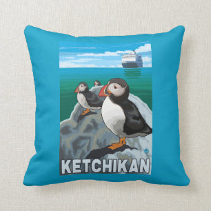 Puffins & kryssningfrakt - Ketchikan, Alaska Kudde