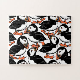Puffins på Parad Jigszons Puzzle Pussel