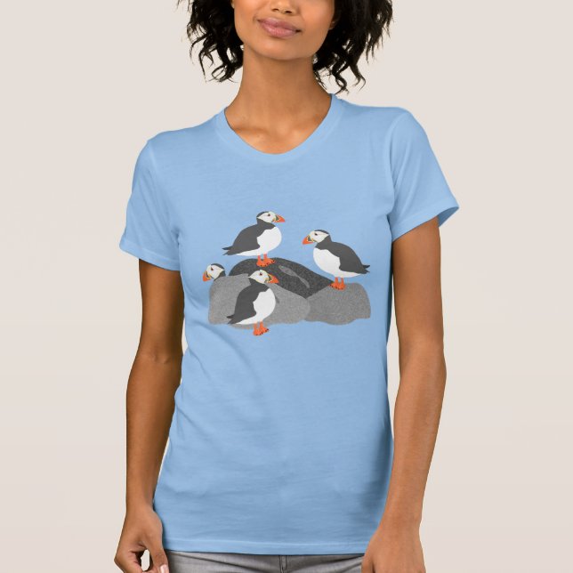 Puffins Womens Tshirt T Shirt (Framsida)
