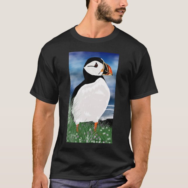 PuffinTShirt, skjorta för Northumberland Puffin T Tee Shirt (Framsida)