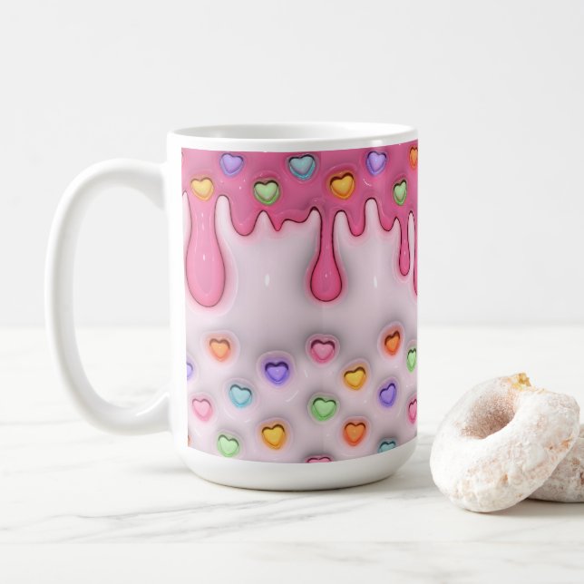 Puffy Frosting Cake med Hearts Mugg (Med munk)