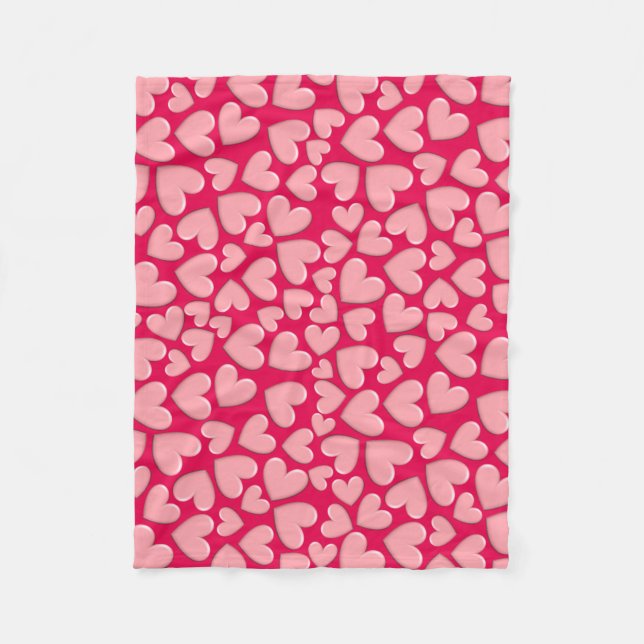Puffy Hearts Fleecefilt (Framsidan)