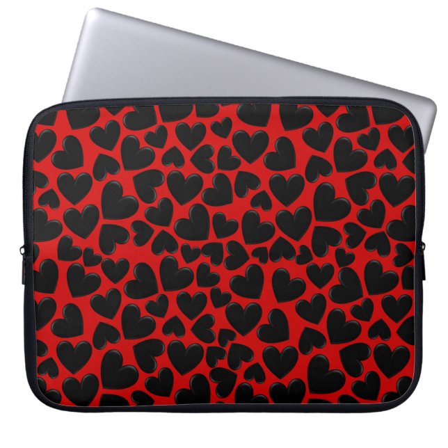 Puffy Hearts Laptop Sleeve (Framsidan)