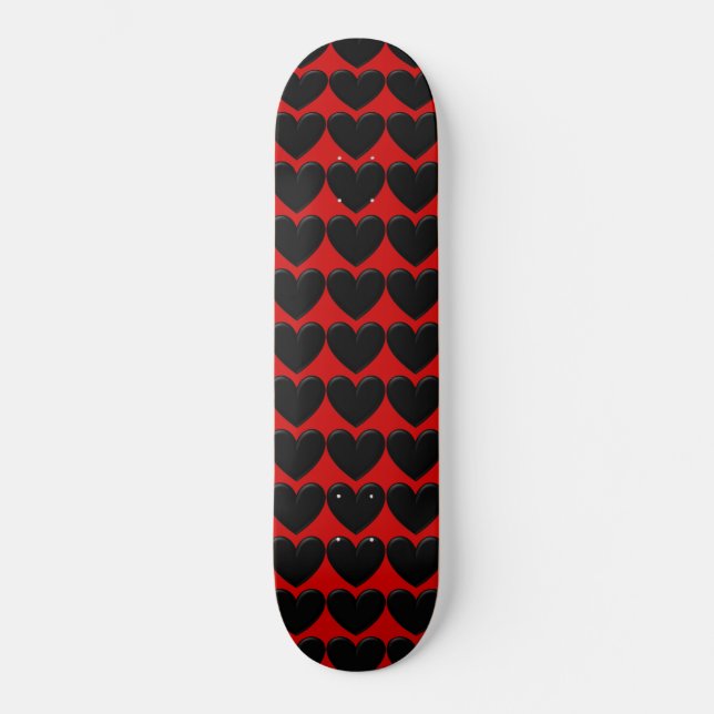 Puffy Hearts Skateboard Bräda 21,5 Cm (Framsida)