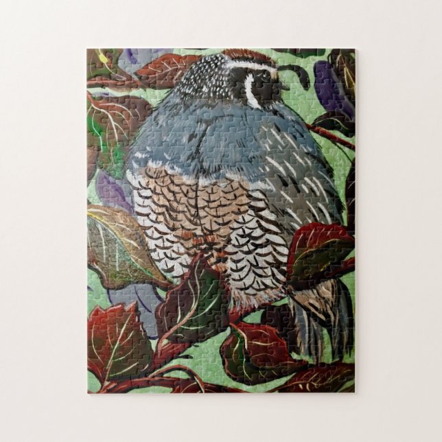 Puffy Quail Puzzle Pussel (Vertikal)