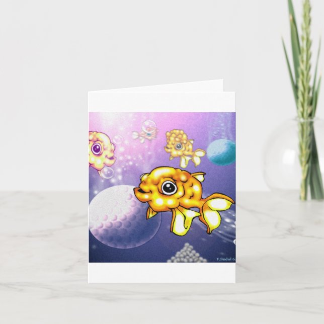 puffygoldfish kort (Framsida)