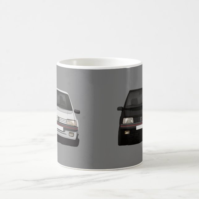 Pug 205 GTi 2 x bilder Kaffemugg (Center)