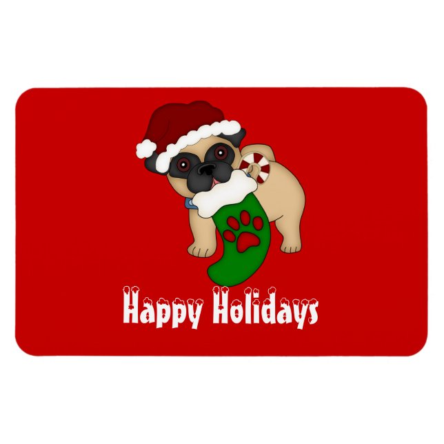 Pug #2-julpremium, magnet (Horisontell)