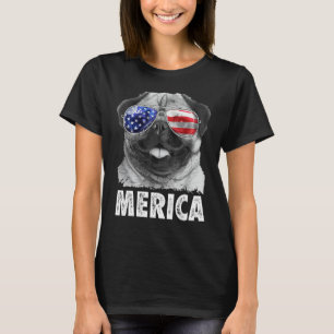 Pug 4:e juli Shirts Merica Manar Women Americ Amer T Shirt