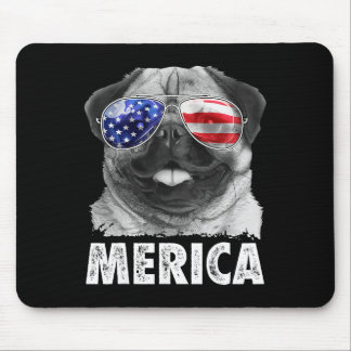 Pug 4 juli tröjor Merica män kvinnor Usa Amerikans Musmatta