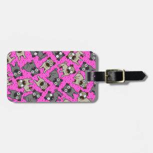 Pug-a-dot (Rosa) Bagagebricka