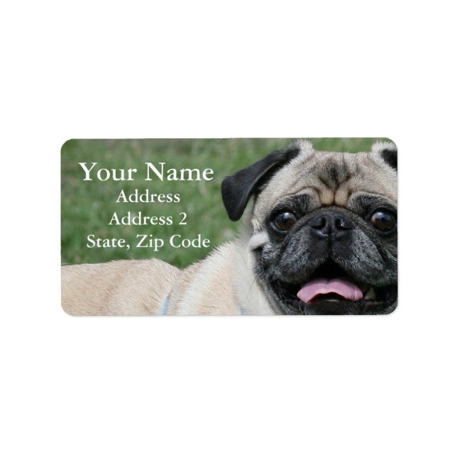 Pug Adressetiketter (Framsidan)