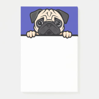 Pug Älskare Cute Peeking Puppy-Hund Post-it Block