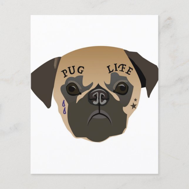 Pug Älskare | Cute Pug Life Flygblad (Framsidan)