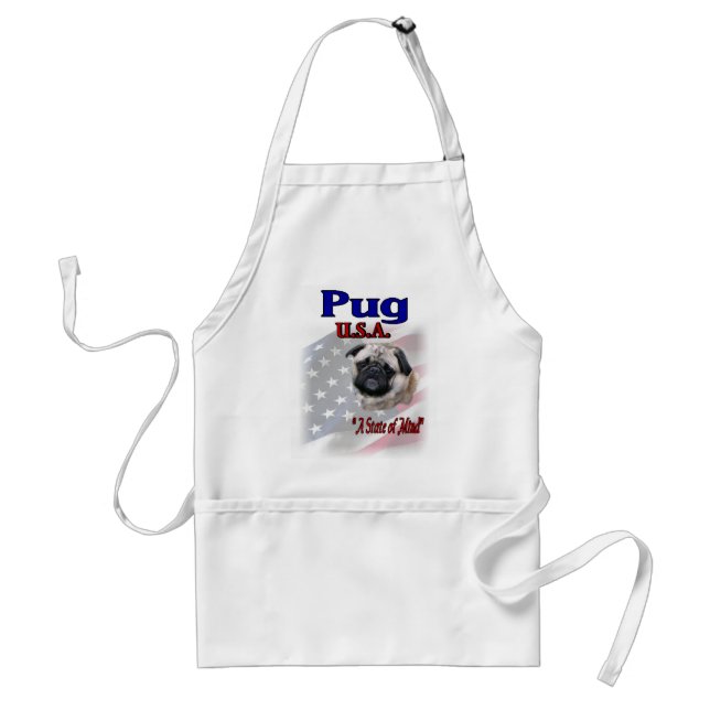 Pug Älskare Gifts Förkläde (Framsidan)