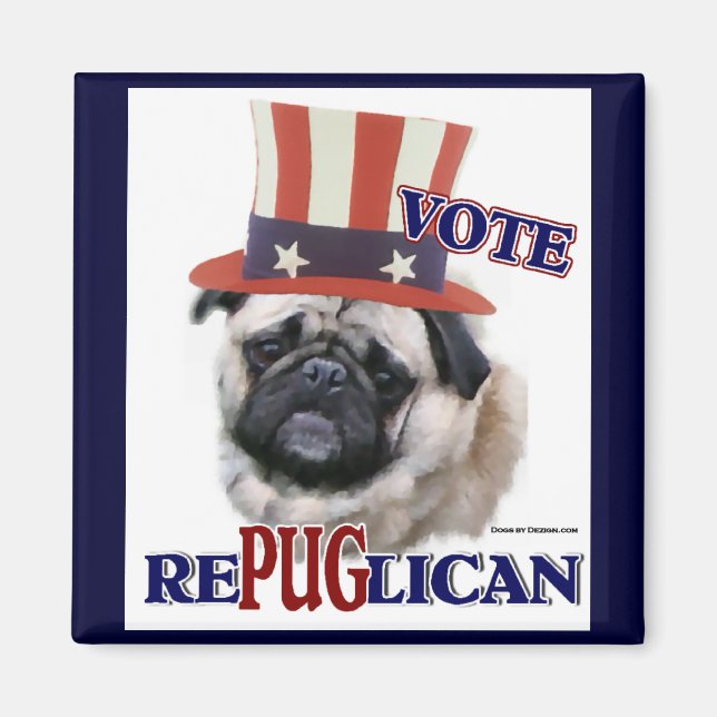 Pug Älskare Gifts Magnet (Framsidan)