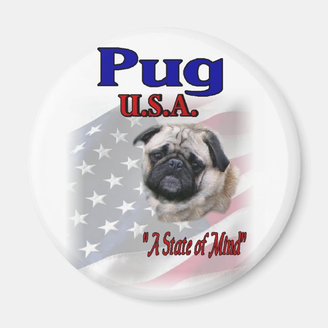 Pug Älskare Gifts Magnet (Framsidan)