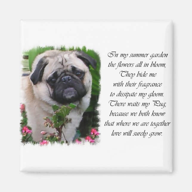 Pug Älskare Gifts Magnet (Framsidan)