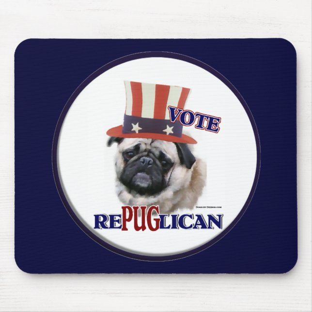 Pug Älskare Gifts Musmatta (Framsidan)