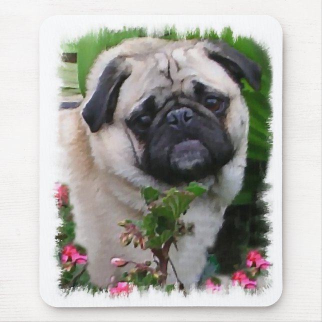 Pug Älskare Gifts Musmatta (Framsidan)