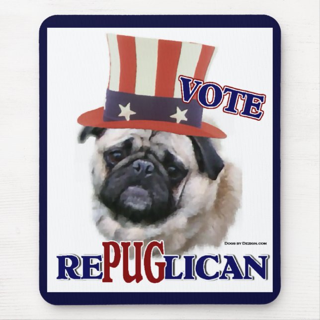 Pug Älskare Gifts Musmatta (Framsidan)