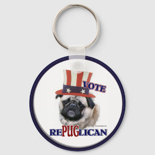 Pug Älskare Gifts Nyckelring