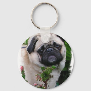 Pug Älskare Gifts Nyckelring