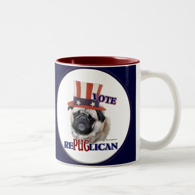 Pug Älskare Gifts Två-Tonad Mugg (Höger)