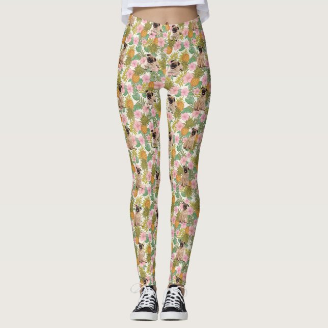 Pug älskare leggings (Framsida)