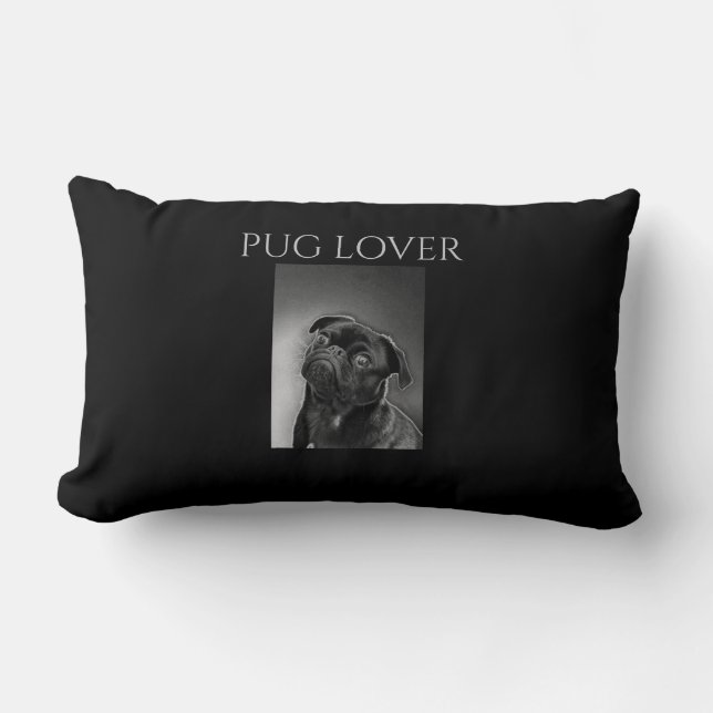 Pug älskare Lumbar-kudde. Lumbarkudde (Framsida)