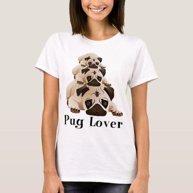 Pug Älskare.png T Shirt (Framsida)