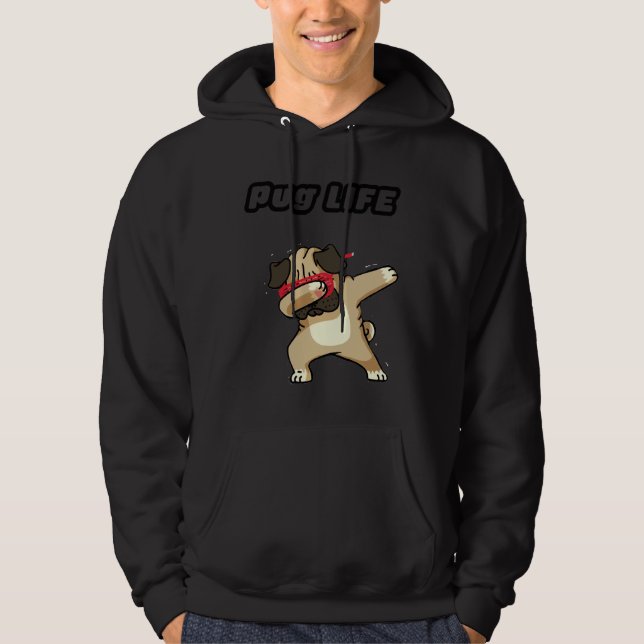 PUG älskare pug Life Classic T-Shirt 681 Hoodie (Framsida)