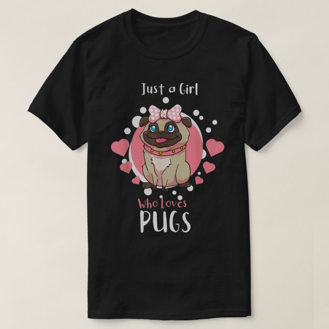 Pug Älskare T Shirt (Design framsida)