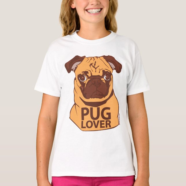 Pug Älskare T-Shirt (Framsida)