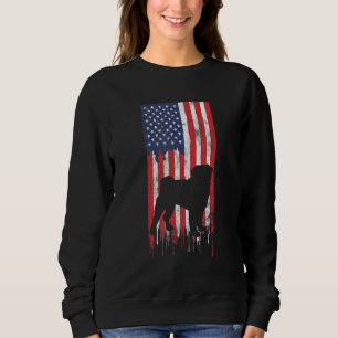 Pug American USA flagga 4:e juli Patriotic Novelt T Shirt