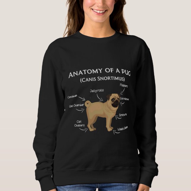 Pug Anatomy Classic T-Shirt 40 (Framsida)