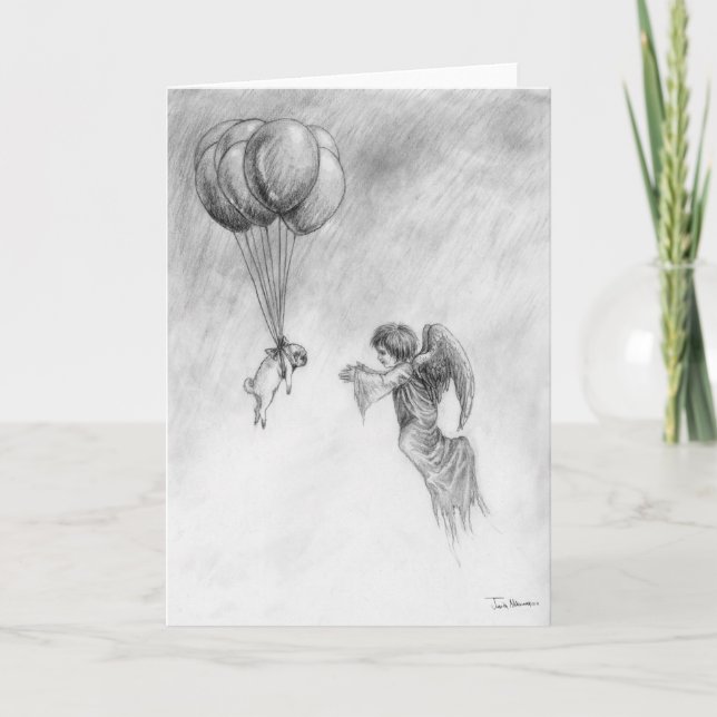 Pug and Angel Kort (Framsida)