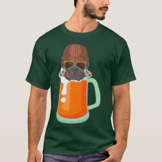 Pug and Craft Beer Drinker Brewery Funny Alcohol T Shirt