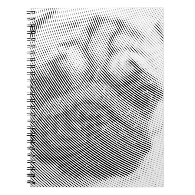 Pug Ansikte Anteckningsbok Med Spiral (Framsidan)