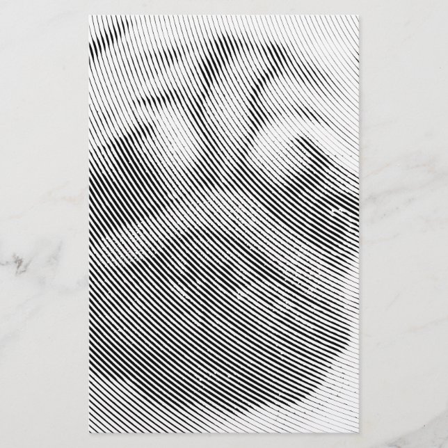 Pug Ansikte Brevpapper (Framsida)