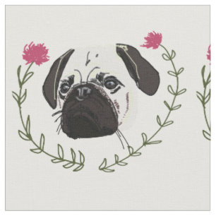 Pug Ansikte, Hund Art Tyg
