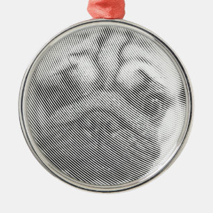 Pug Ansikte Julgransprydnad Metall