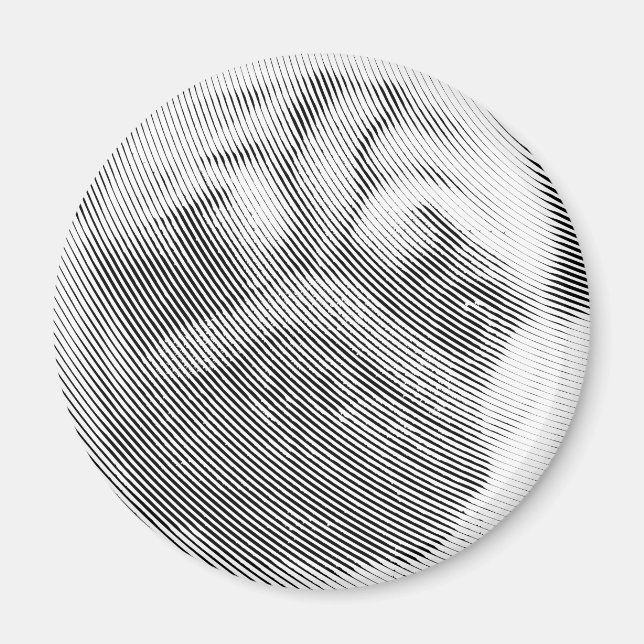 Pug Ansikte Magnet (Framsidan)