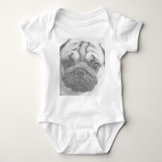 Pug Ansikte Tee (Framsida)
