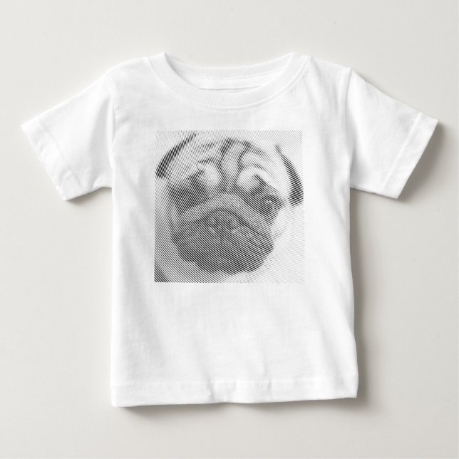 Pug Ansikte Tee Shirt (Framsida)