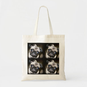 pug ansikte tygkasse