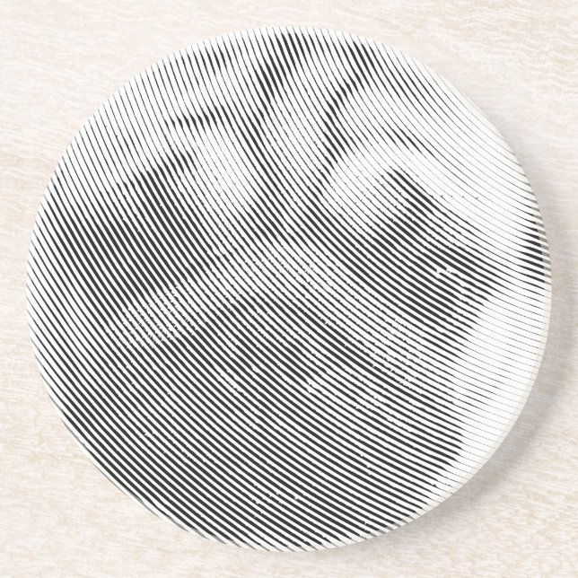 Pug Ansikte Underlägg (Framsidan)