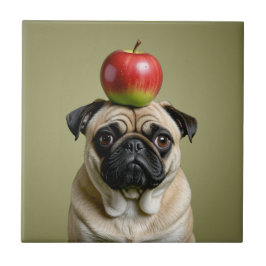 Pug Apple Kakelplatta