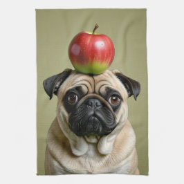 Pug Apple Kökshandduk